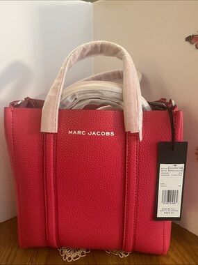 Marc Jacobs Red Pebbled Leather Mini Tote